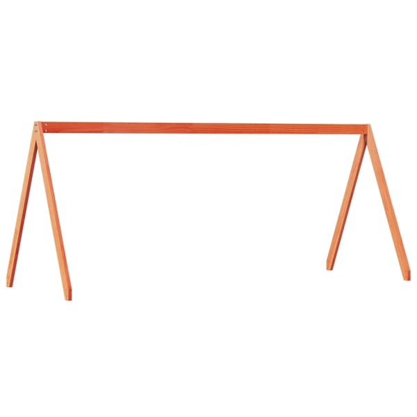 vidaXL lastevoodi katus, vahapruun, 199 x 95,5 x 88 cm, m&auml;nnipuit