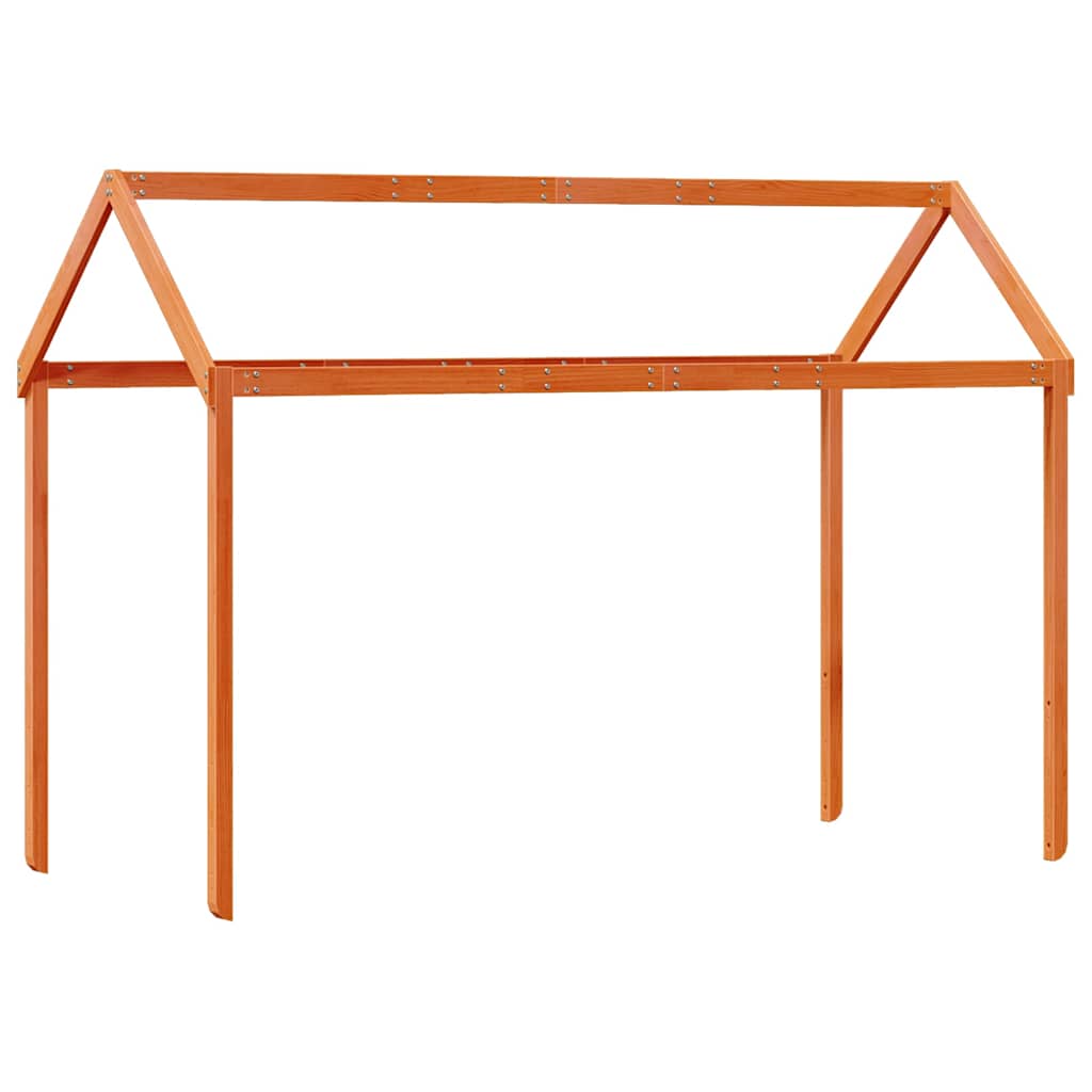 vidaXL Střecha na dětskou postel hnědá 217x95,5x159 cm borové dřevo