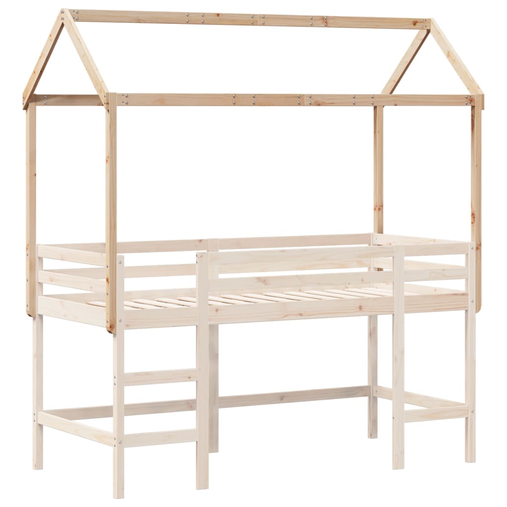 vidaXL Kinderbedhuisje 207x95,5x159 cm massief grenenhout afbeelding