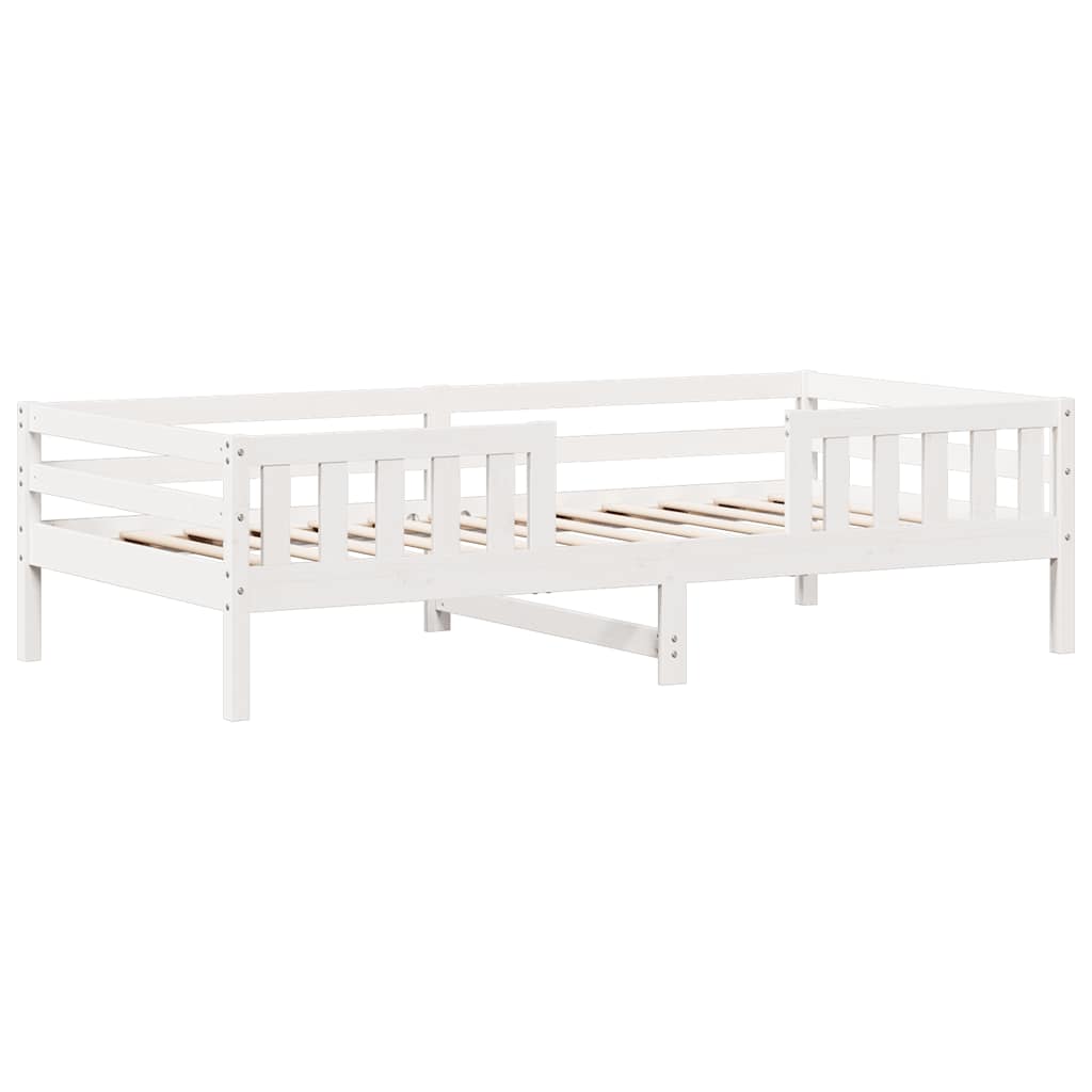 vidaXL Bedframe zonder matras massief grenenhout wit 90x200 cm, foto 2