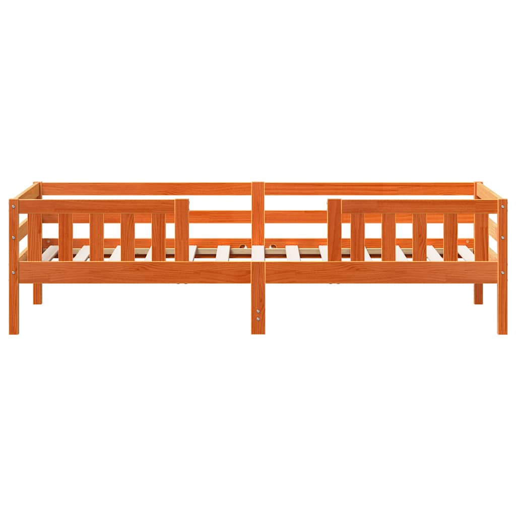 vidaXL Bedframe zonder matras massief grenenhout wasbruin 80x200 cm bruin, foto 4