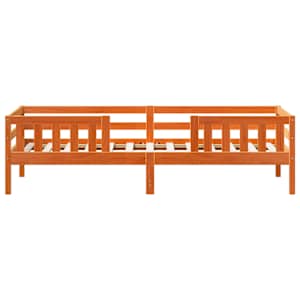 Postel bez matrace voskově hnědá 80 x 200 cm masivní borovice - obrázek 4