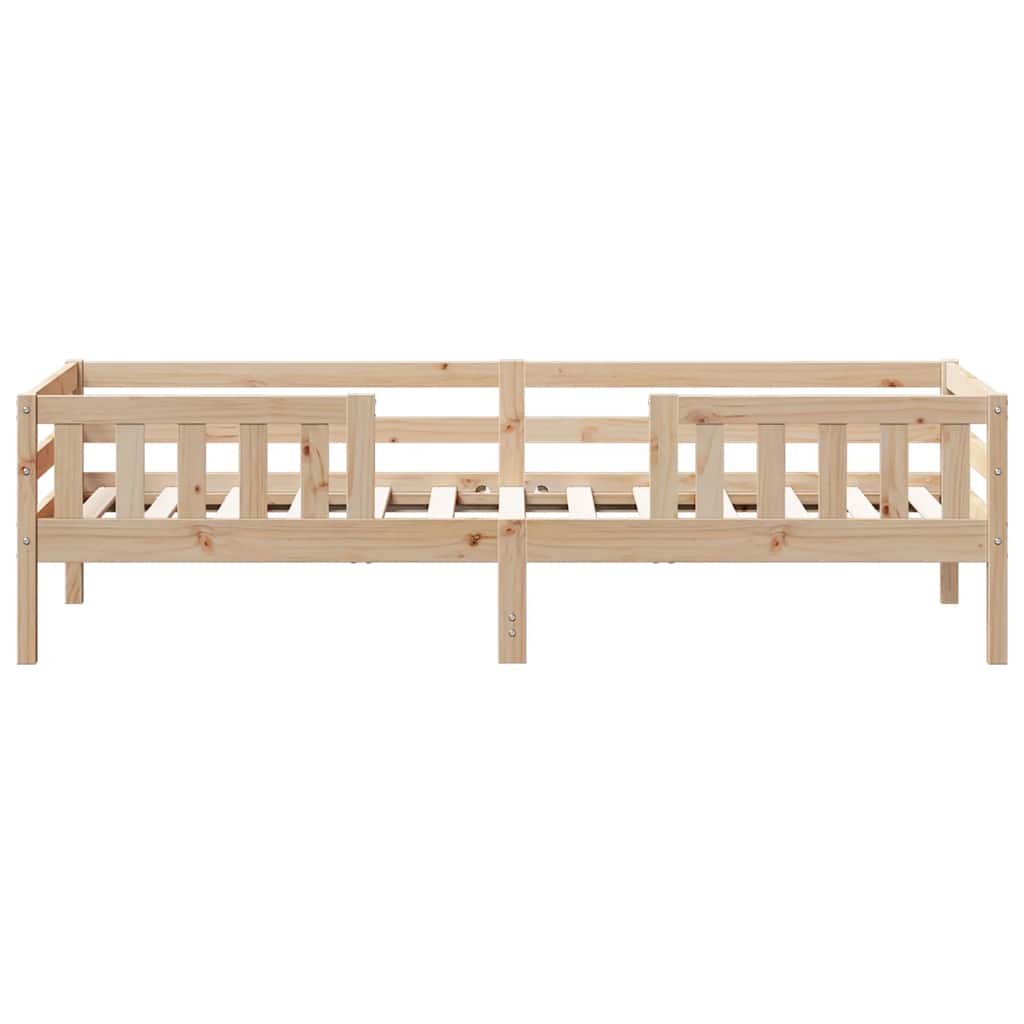 vidaXL Bedframe zonder matras massief grenenhout 90x190 cm bruin, foto 4
