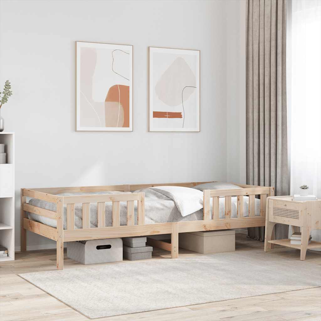 vidaXL sengeramme uden madras 90x190 cm massivt fyrretræ