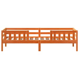Postel bez matrace voskově hnědá 75 x 190 cm masivní borovice - obrázek 3