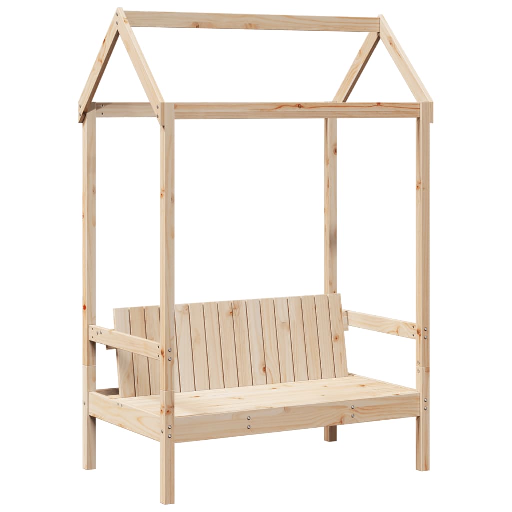 vidaXL Lavice se stříškou 117,5 x 70 x 176,5 cm masivní borovice