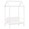 vidaXL pink koos katusega, valge, 117,5 x 70 x 176,5 cm, m&auml;nnipuit