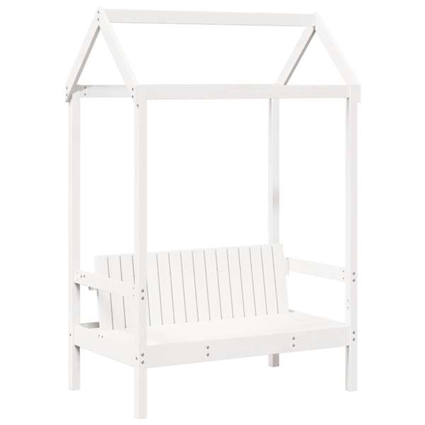 vidaXL pink koos katusega, valge, 117,5 x 70 x 176,5 cm, m&auml;nnipuit