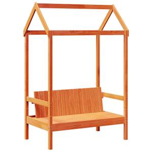 vidaXL pink koos katusega, pruun, 117,5 x 70 x 176,5 cm, m&auml;nnipuit