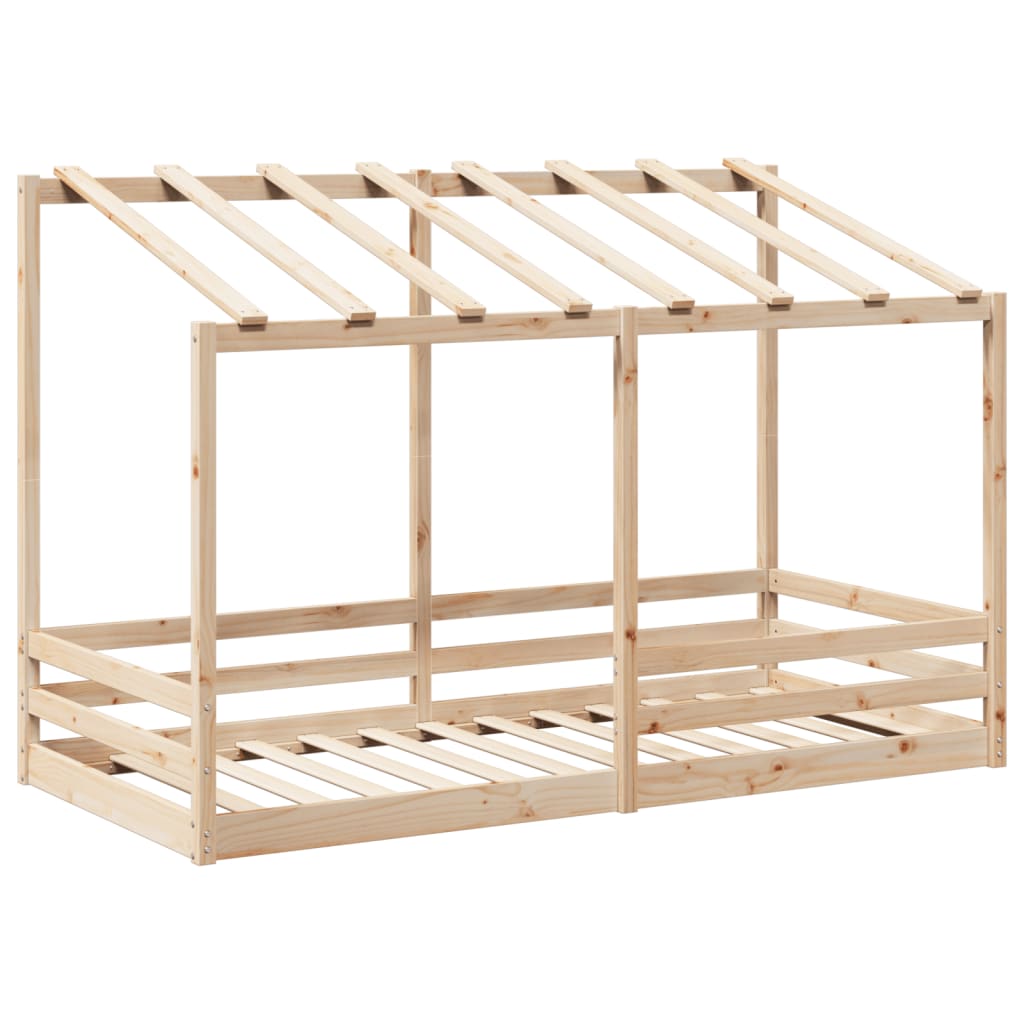 vidaXL Kinderbed met bedhuis 80x200 cm massief grenenhout afbeelding