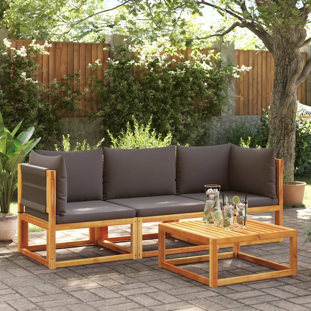 Thumbnail - vidaXL Garten-Ecksofa mit Kissen Massivholz Akazie