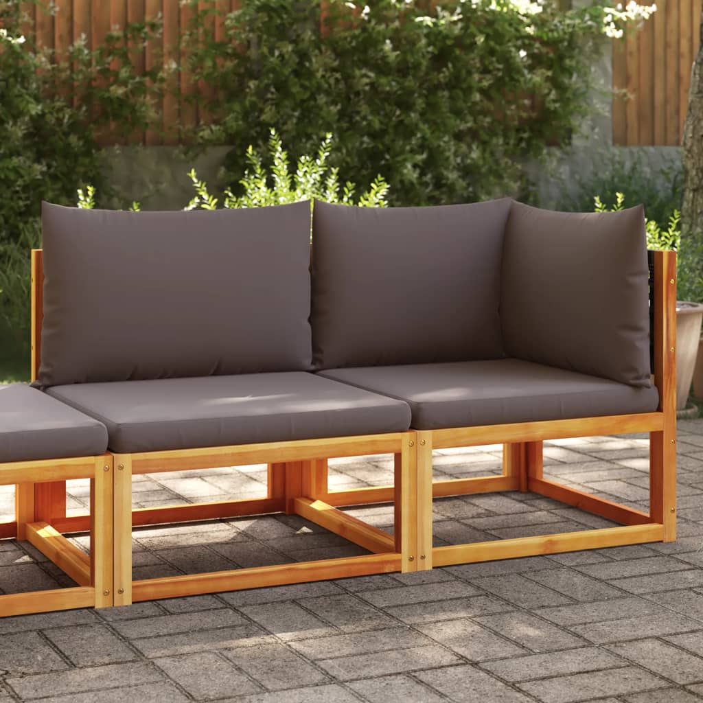 vidaXL Gartensofa mit Kissen 2-Sitzer Massivholz Akazie