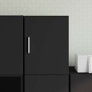 Stenska omarica črna 30x42,5x40 cm inženirski les