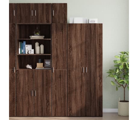 vidaXL Wandkast 30x42,5x40 cm bewerkt hout bruin eikenkleur