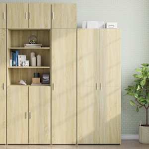 vidaXL Wall Cabinet Sonoma oak Engineered wood 15.7 in x 16.7 in x 15.7 in