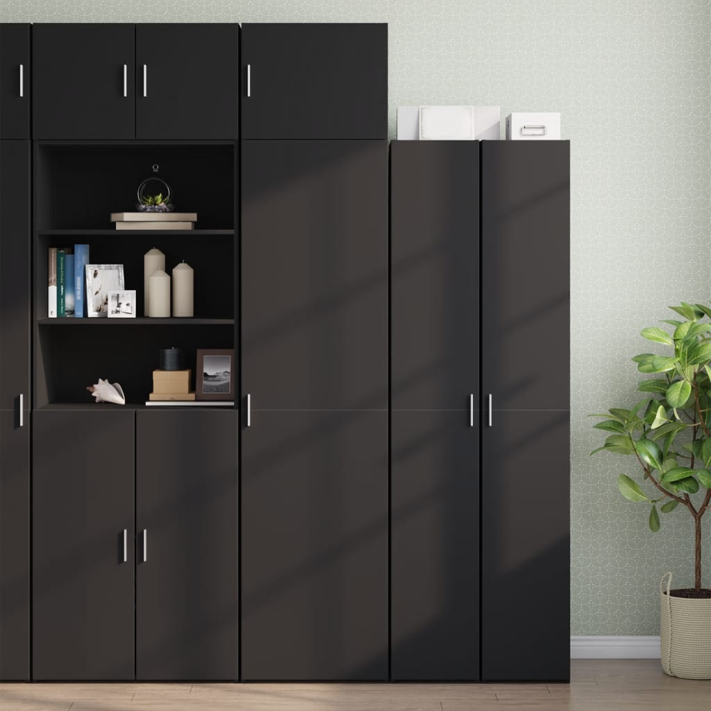 vidaXL Wandkast 50x42,5x40 cm bewerkt hout zwart afbeelding