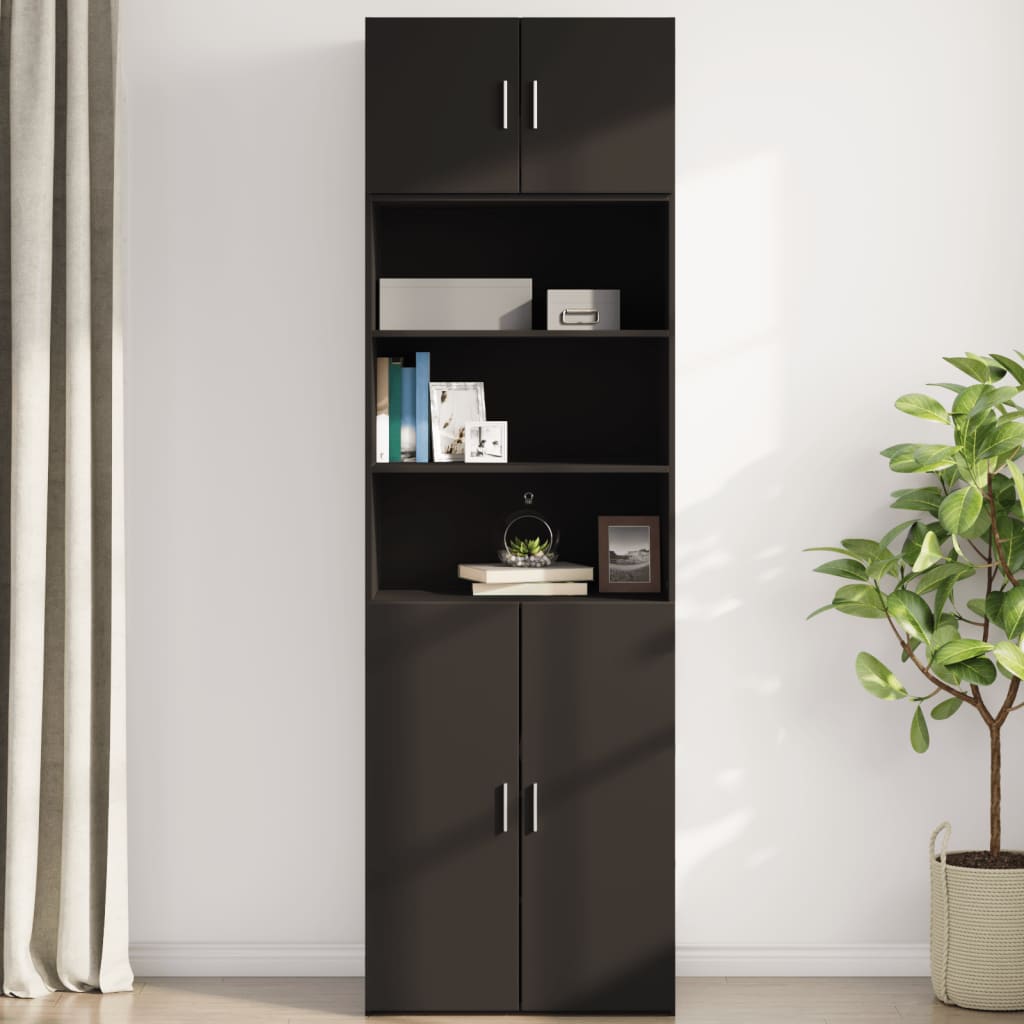 vidaXL Dulap de perete, negru, 70x42,5x40 cm, lemn compozit