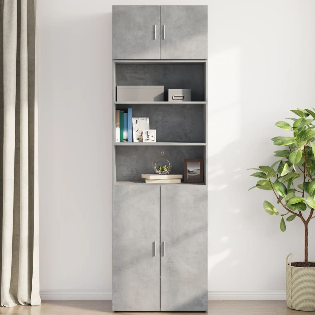 vidaXL Wandkast 70x42,5x40 cm bewerkt hout betongrijs afbeelding