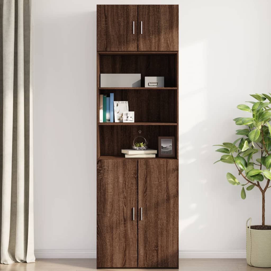 vidaXL Wandkast 70x42,5x40 cm bewerkt hout bruin eikenkleur afbeelding
