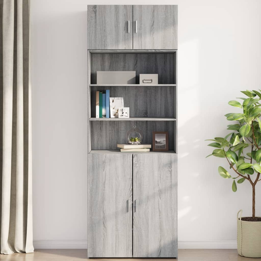 vidaXL Dulap de perete, gri sonoma, 80x42,5x40 cm, lemn compozit