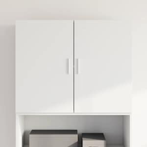 Stenska omarica bela 80x42,5x64 cm inženirski les