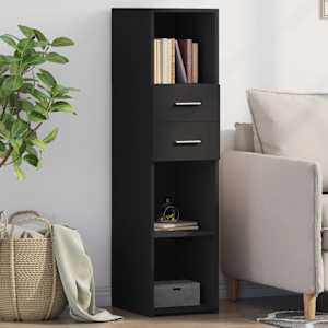 Skříň highboard černá 30 x 42,5 x 124 cm kompozitní dřevo - obrázek 1