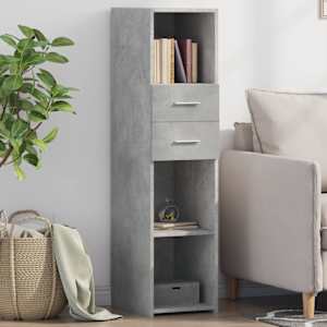 Skříň highboard betonově šedá 30x42,5x124 cm kompozitní dřevo - obrázek 1