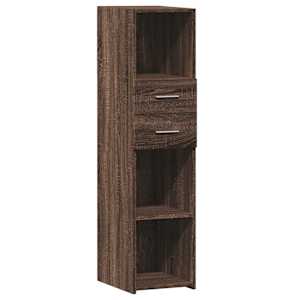 Skříň highboard hnědý dub 30 x 42,5 x 124 cm kompozitní dřevo - obrázek 2