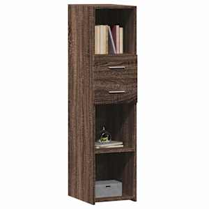 Skříň highboard hnědý dub 30 x 42,5 x 124 cm kompozitní dřevo - obrázek 3