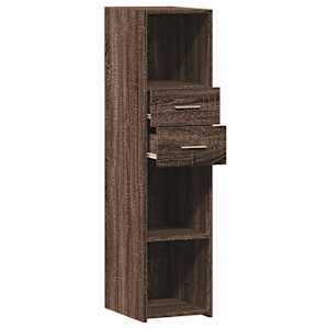 Skříň highboard hnědý dub 30 x 42,5 x 124 cm kompozitní dřevo - obrázek 7