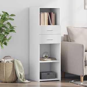 Skříň highboard bílá 40 x 42,5 x 124 cm kompozitní dřevo