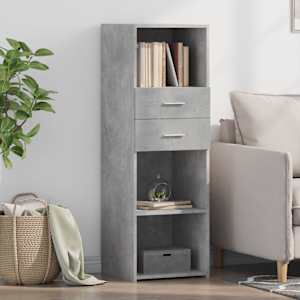 Skříň highboard betonově šedá 40x42,5x124 cm kompozitní dřevo - obrázek 1