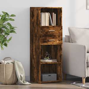 Skříň highboard kouřový dub 40 x 42,5 x 124 cm kompozitní dřevo - obrázek 1