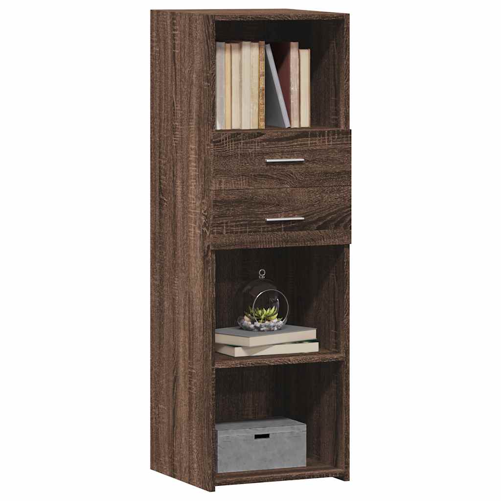 vidaXL Hoge kast 40x42,5x124 cm bewerkt hout bruin eikenkleurig afbeelding