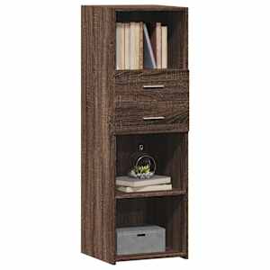 Skříň highboard hnědý dub 40 x 42,5 x 124 cm kompozitní dřevo - obrázek 3
