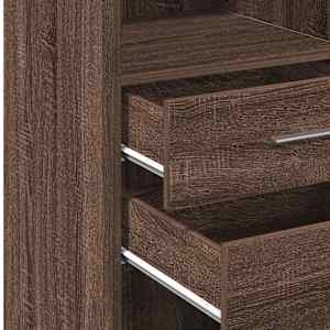 Skříň highboard hnědý dub 40 x 42,5 x 124 cm kompozitní dřevo - obrázek 8