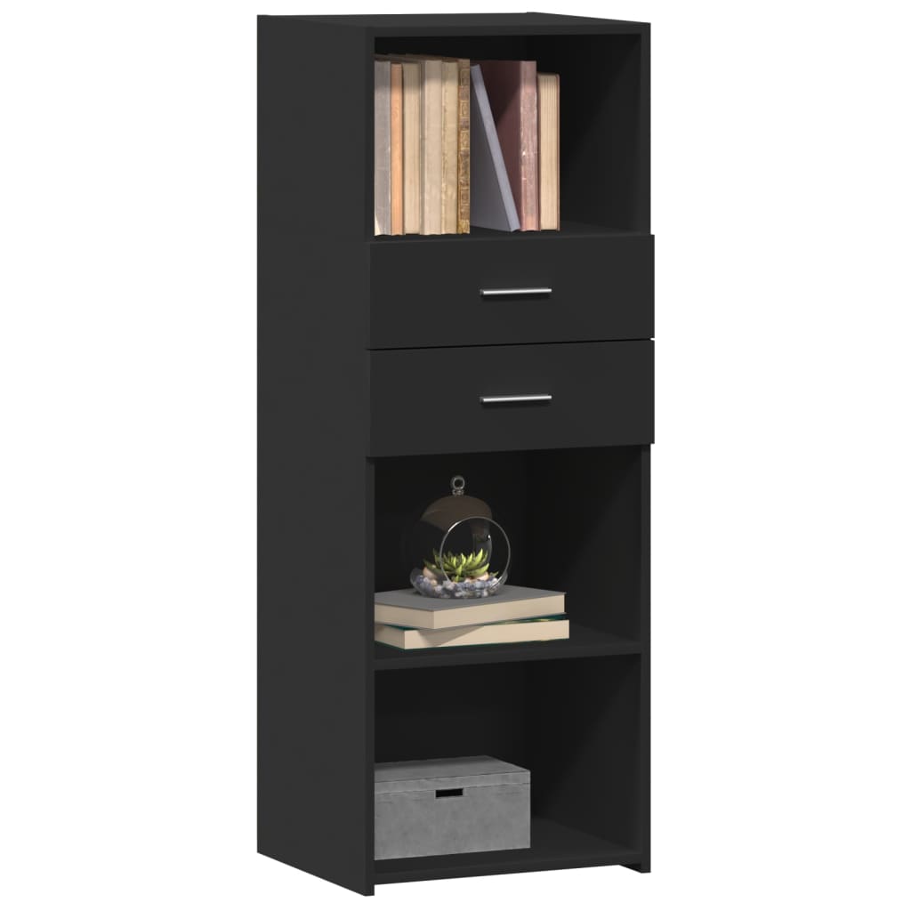 vidaXL Dulap înalt, negru, 45x42,5x124 cm, lemn prelucrat