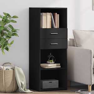 Visoka omara črna 45x42,5x124 cm inženirski les