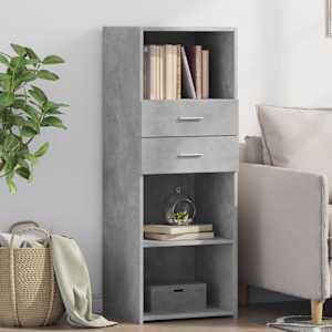 Skříň highboard betonově šedá 45x42,5x124 cm kompozitní dřevo - obrázek 1