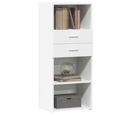 vidaXL Buffet haut blanc 50x42,5x124 cm bois d'ing&eacute;nierie