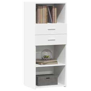 vidaXL Buffet haut blanc 50x42,5x124 cm bois d'ing&eacute;nierie