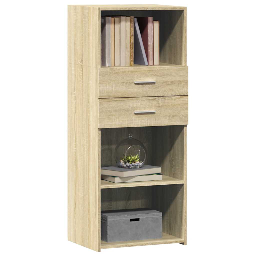 vidaXL Hoge kast 50x42,5x124 cm bewerkt hout sonoma eikenkleurig afbeelding