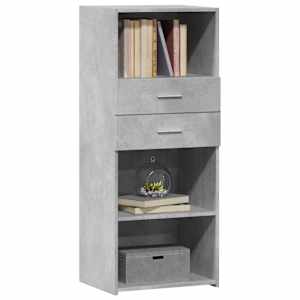 Skříň highboard betonově šedá 50 x 42,5 x 124 kompozitní dřevo - obrázek 3