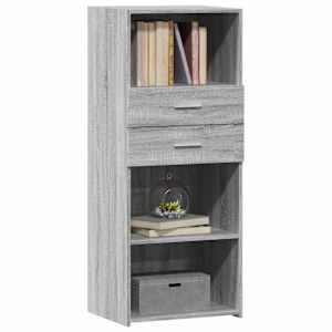 Skříň highboard šedá sonoma 50 x 42,5 x 124 cm kompozitní dřevo - obrázek 3