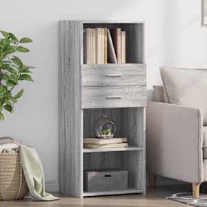 Skříň highboard šedá sonoma 50 x 42,5 x 124 cm kompozitní dřevo - obrázek 1
