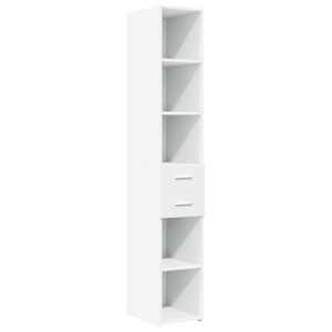 Skříň highboard bílá 30 x 42,5 x 185 cm kompozitní dřevo - obrázek 2