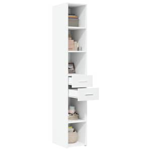 Skříň highboard bílá 30 x 42,5 x 185 cm kompozitní dřevo - obrázek 3