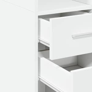 Skříň highboard bílá 30 x 42,5 x 185 cm kompozitní dřevo - obrázek 7