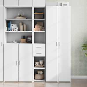 Skříň highboard bílá 30 x 42,5 x 185 cm kompozitní dřevo - obrázek 1