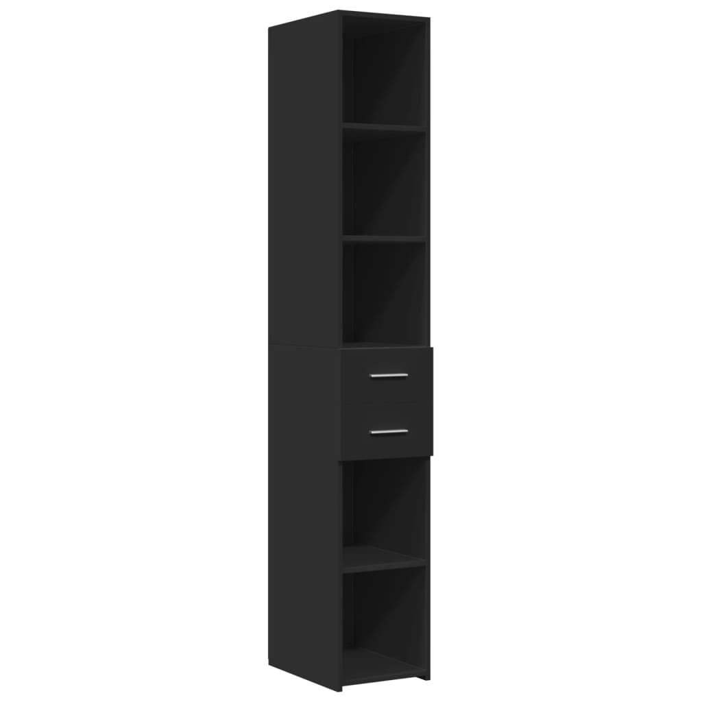 vidaXL Skříň highboard černá 30 x 42,5 x 185 cm kompozitní dřevo